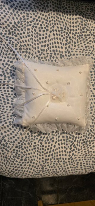 Cojín para Anillos de Boda Blanco