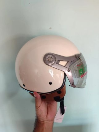 Casco Moto Jet Retro Talla M Tricolor Unisex