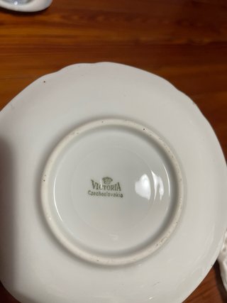 Juego de café porcelana pintada a mano