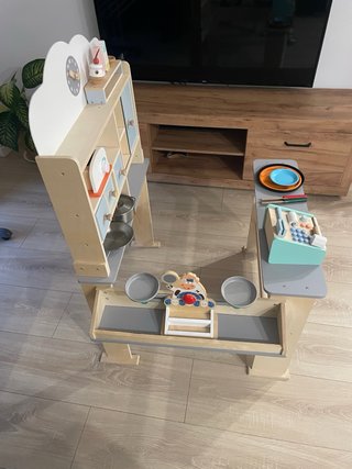 MERCADO / TIENDA DE JUGUETE DE MADERA + ACCESORIOS