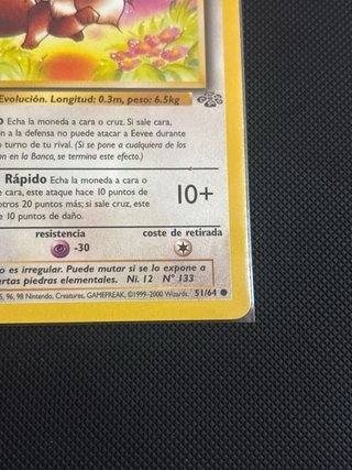 Carta Pokémon Eevee Jungle 51/64 🇪🇸