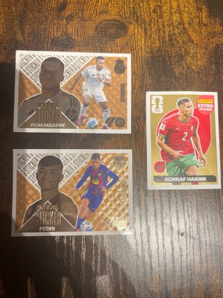 Pegatinas Bronce Mbappe, Pedri y Hakimi