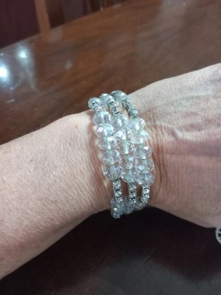 Bracciale a spirale con strass