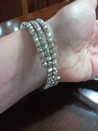 Bracciale a spirale con strass