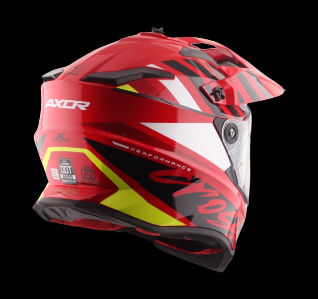 Casco Motocross AXOR Rojo