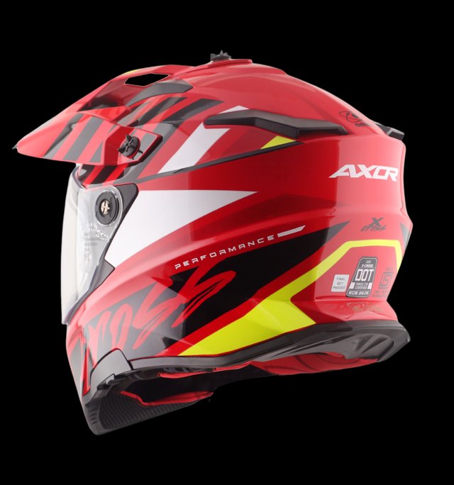 Casco Motocross AXOR Rojo