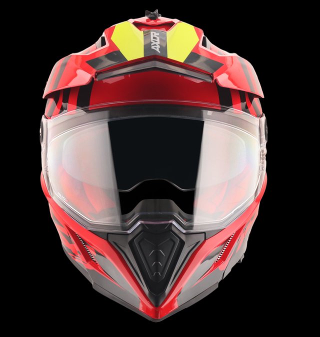 Casco Motocross AXOR Rojo