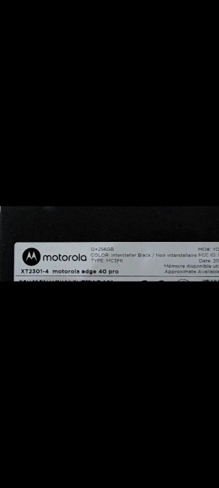 Motorola Edge 40 Pro 256GB 12GB RAM Nero
