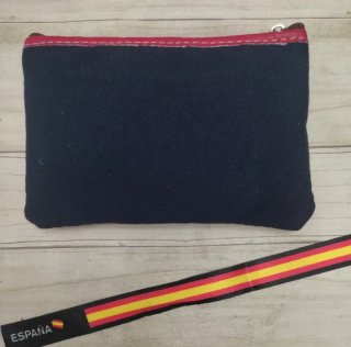 OFERTA! MONEDERO LONA/ PIEL AZUL Y ROSA + REGALO P