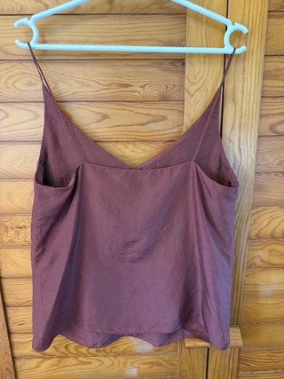 2 Tops Seda Negro y Rosa Talla XS