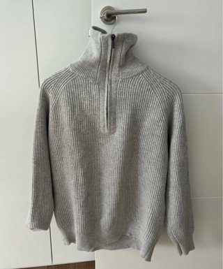 Jersey cuello alto Massimo Dutti gris