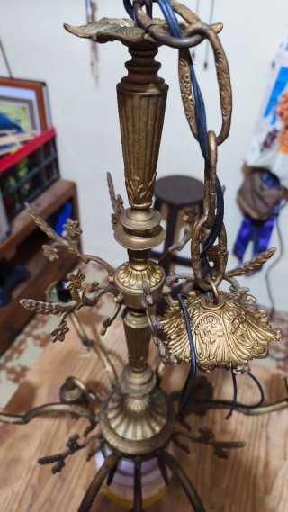 Lámpara  araña estilo modernista tardío circa 1910