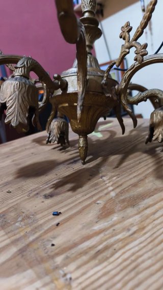 Lámpara  araña estilo modernista tardío circa 1910
