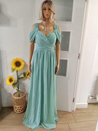Vestido largo verde para eventos