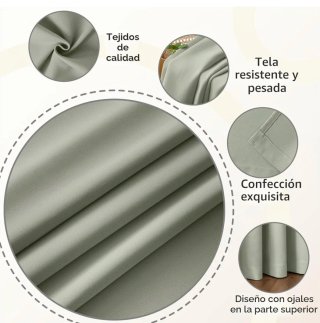Tende oscuranti MIULEE verde salvia
