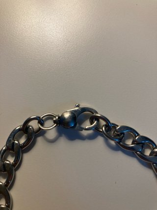 Pulsera cadena eslabones plateada