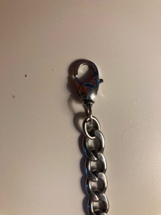 Pulsera cadena eslabones plateada