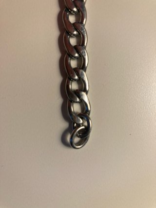 Pulsera cadena eslabones plateada