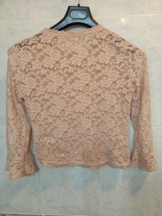 Blusa de encaje rosa