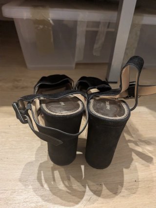 Sandalias de tacón negras