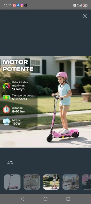 Patín Eléctrico Rosa