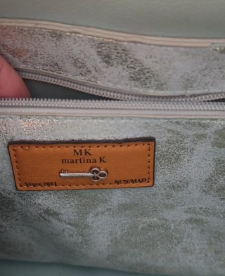 Bolso bandolera Martina K piel metalizado azul
