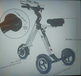 Triciclo Eléctrico Plegable Topmate ES32
