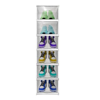 Zapatero Plegable 6 Niveles Transparente, NUEVO