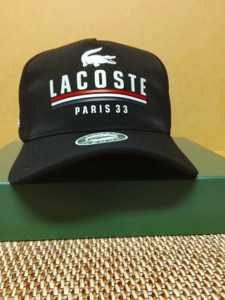 Gorra Lacoste Paris 33 Negra. Talla única