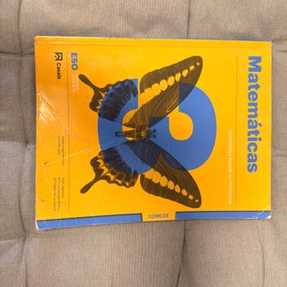 Libro de matemáticas 3º ESO. Editorial Casals