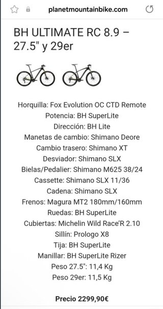 Bicicleta da Montagna BH Ultimate