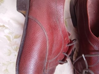 Scarpe Derby Pelle Martellata Marrone borgogna 42