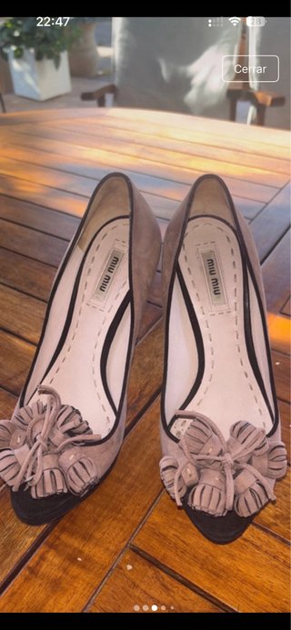 Tacchi Miu Miu Taglia 38 Beige