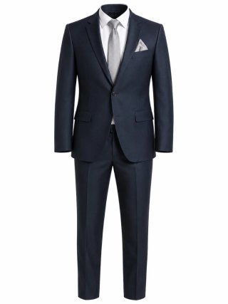 Traje azul y plateado para eventos