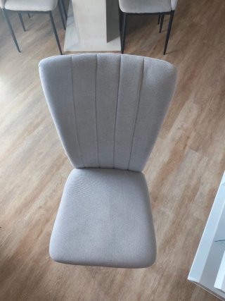 6 Sillas de Comedor Tela Gris