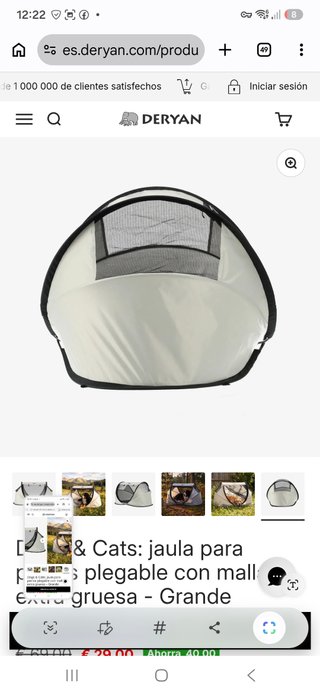 Caseta plegable para perro