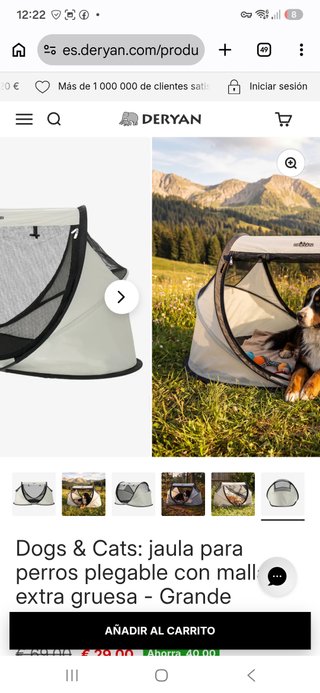 Caseta plegable para perro