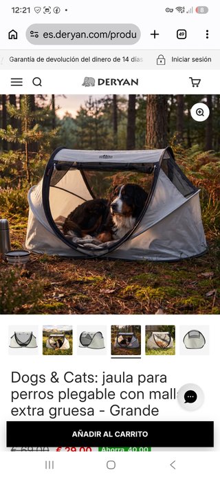 Caseta plegable para perro