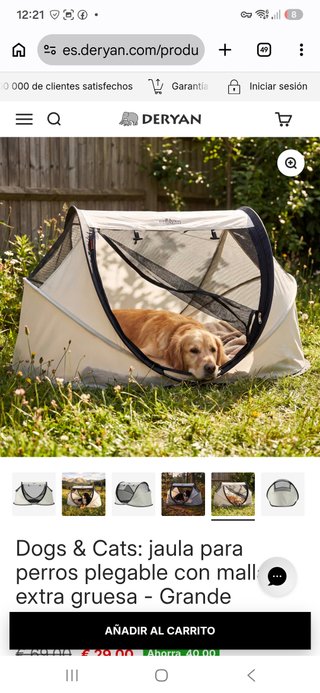 Caseta plegable para perro