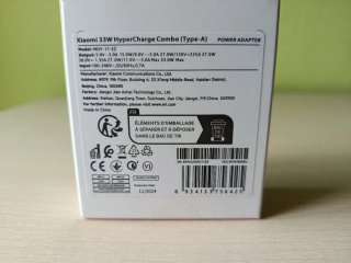 Cargador xiaomi 33w