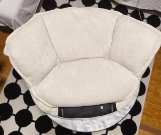 Sillón individual giratorio moderno beige