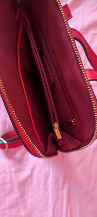 Bolso Mochila VERDE Rojo y Dorado