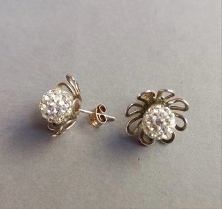 Pendientes Plata Flor Circonitas