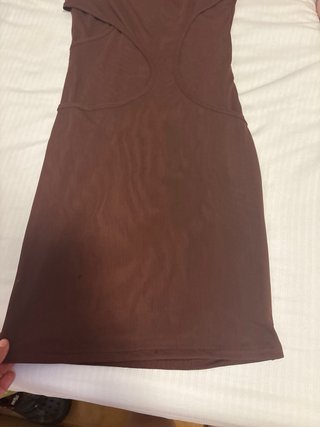 Vestido Bershka Cut-out Marrón Talla XS
