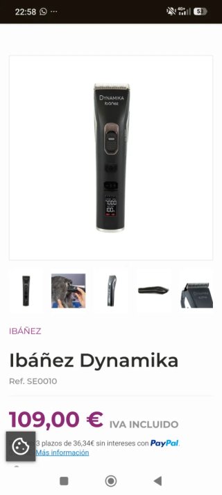 Dynamika Ibañez Esquiladora Peluquería Canina