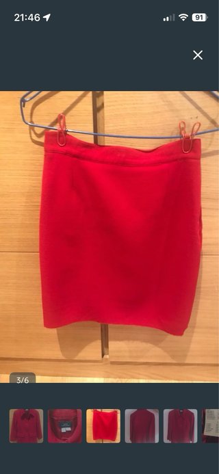 Traje Chaqueta Zara Rojo Talla S