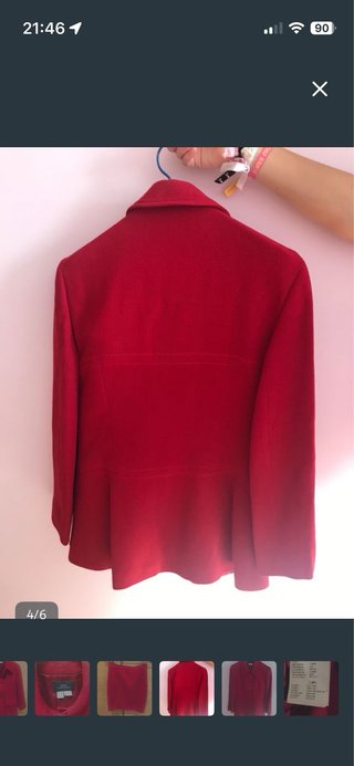Traje Chaqueta Zara Rojo Talla S