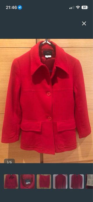 Traje Chaqueta Zara Rojo Talla S