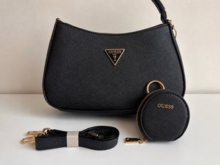 Bolso Guess Negro con Monedero y Correa