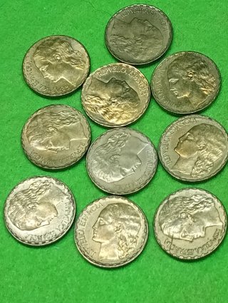 Lote de 10 monedas 1 peseta República Española